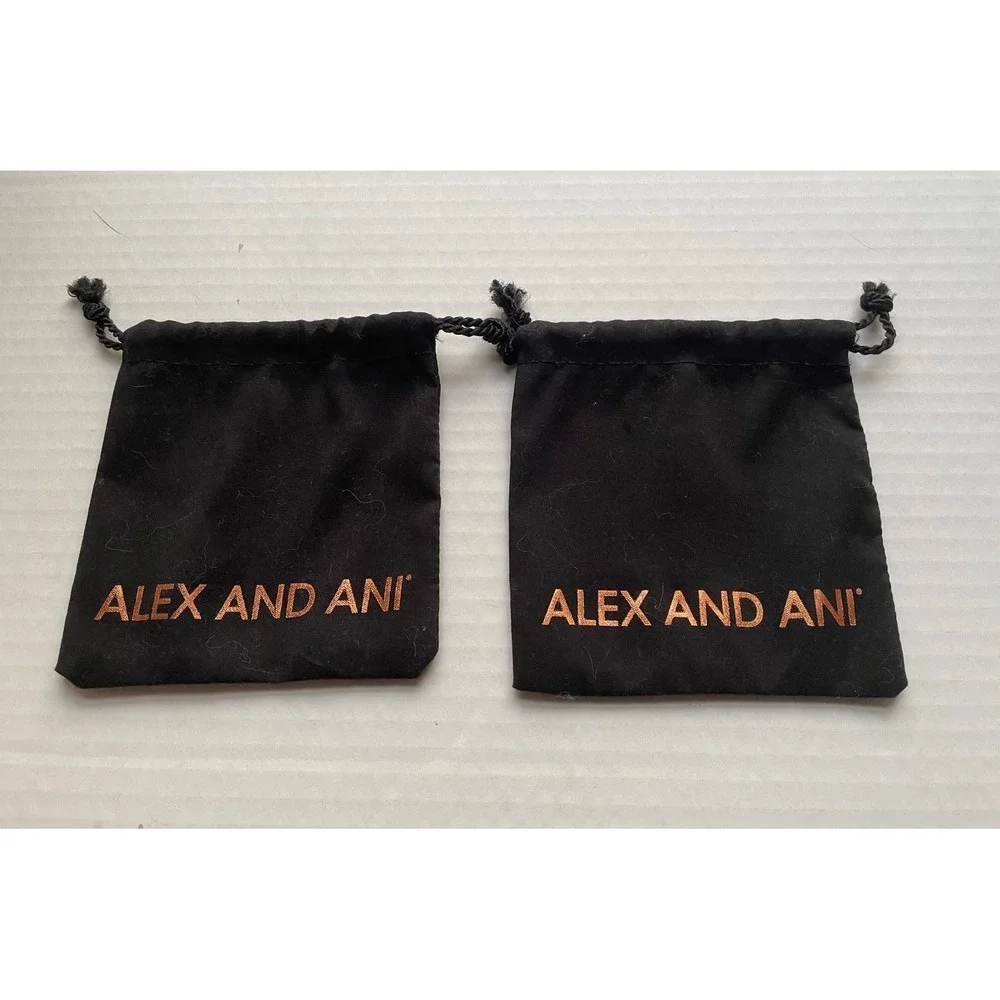 Alex And Ani Jewelry Pouch Set of 2 Like New Necklace Bracelet Gift